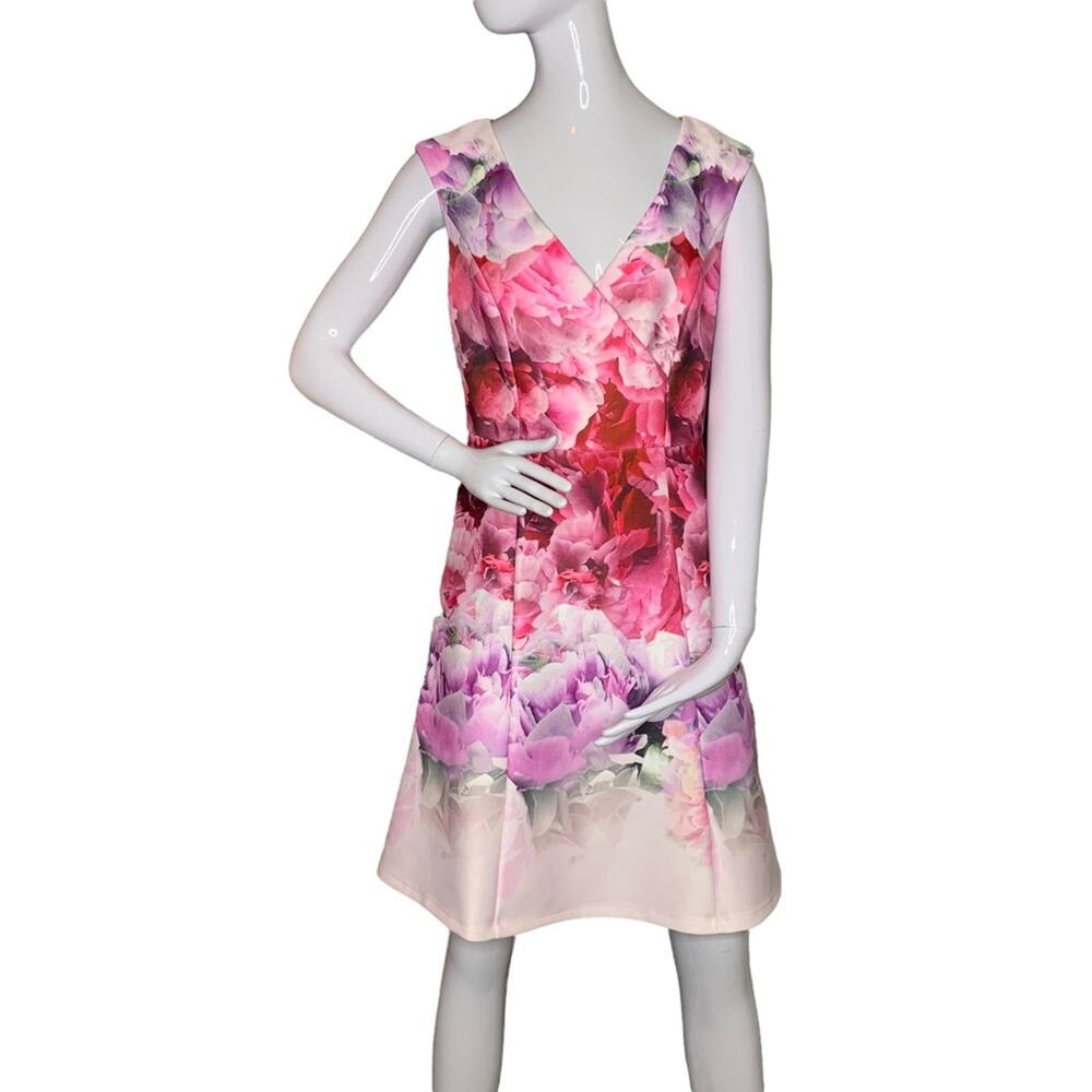 Adrianna Papell dress floral print sleeveless size 6